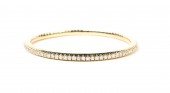 14K YELLOW GOLD DIAMOND STRETCH TENNIS BRACELET