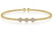 14K YELLOW GOLD DIAMOND BUJUKAN BEADED BRACELET