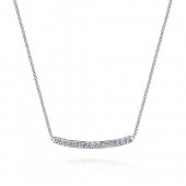 14K WHITE GOLD DIAMOND FASHION NECKLACE