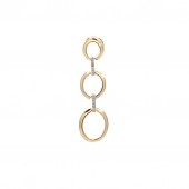 14K YELLOW GOLD TRIPLE OVAL DIAMOND PENDANT