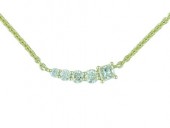 14K YELLOW GOLD DIAMOND GRADUATED NECKLACE