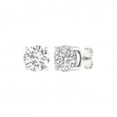 LAB GROWN DIAMOND 14K WHITE GOLD STUD EARRINGS 4.00CTW