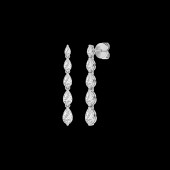 LAB GROWN DIAMOND 14K WHITE GOLD PEAR DROP EARRINGS 2.00CTW