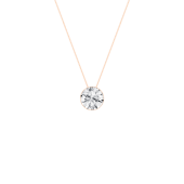 LAB GROWN DIAMOND SEAMLESS SET SOLITAIRE PENDANT