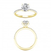 LAB GROWN DIAMOND ENGAGMENT RING WITH HIDDEN HALO 2.53CTW