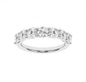 LAB GROWN  DIAMOND 14K WHITE GOLD 7 STONE BAND 2.00CTW