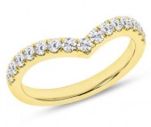 LAB GROWN DIAMOND 14K YELLOW GOLD CONTOURED BAND .50CTW