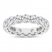 LAB GROWN  DIAMOND 14K WHITE GOLD ETERNITY BAND 5.28CTW