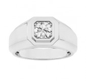 LAB GROWN DIAMOND 14K WHITE GOLD ROUND GENTLEMEN