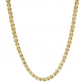 STAINLESS STEEL GOLD PLATED KING LINK CHAIN