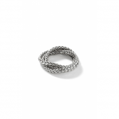 JOYHN HARDY FLEXIBLE STERLING SILVER MINI CHAIN RING