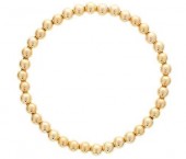 5MM GOLD FILLED BEAD STRETCH BRACELET