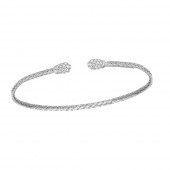 STERLING SILVER CZ CUFF BRACELET