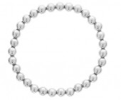 6MM STERLING SILVER BEAD STRETCH BRACELET