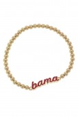 GOLD PLATED SATIN BEAD BAMA BRACELET