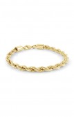 STAINLESS STEEL GOLD PLATE ROPE BRACELET