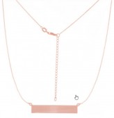 Rose Plated Name Plate Necklace