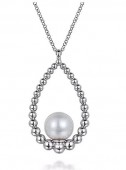 STERLING SILVER BUJUKAN FRESHWATER PEARL DROP NECKLACE