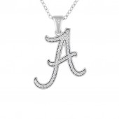 STERLING SILVER DIAMOND ALABAMA PENDANT WITH CHAIN
