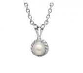 STERLING SILVER 4MM PEARL PENDANT