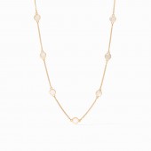 JULIE VOS VALENCIA MOTHER OF PEARL STATION GOLD PLATED NECKLACE