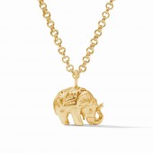 JULIE VOS GOLD PLATED ELEPHANT PENDANT NECKLACE