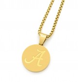 STAINLESS STEEL YELLOW TONE ALABAMA PENDANT