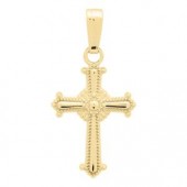 14K GOLD FILLED ORNATE BEADED CROSS