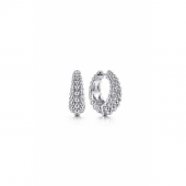 STERLING SILVER 20MM BUJUKAN HOOP EARRINGS