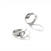 STERLING SILVER SURF SMALL HOOP EARRINGS