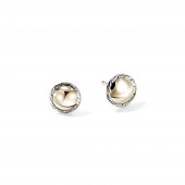 JOHN HARDY STERLING SILVER & 14K STUD EARRINGS