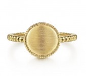 14K Yellow Gold Bujukan Signet Ring