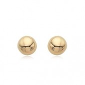 14K YELLOW GOLD POLISHED BUTTON EARRINGS