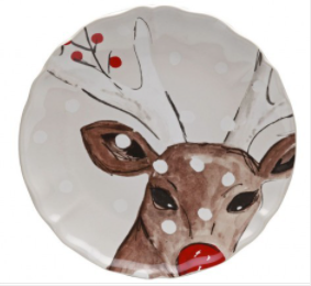 Deer Friends Dessert Plate (Assorted Deer Scenes)