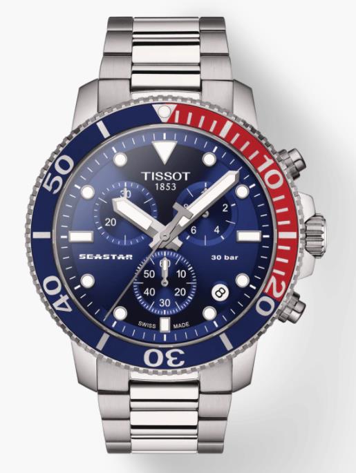 Tissot Seastar Quartz 45.5mm Stainless Chronograph