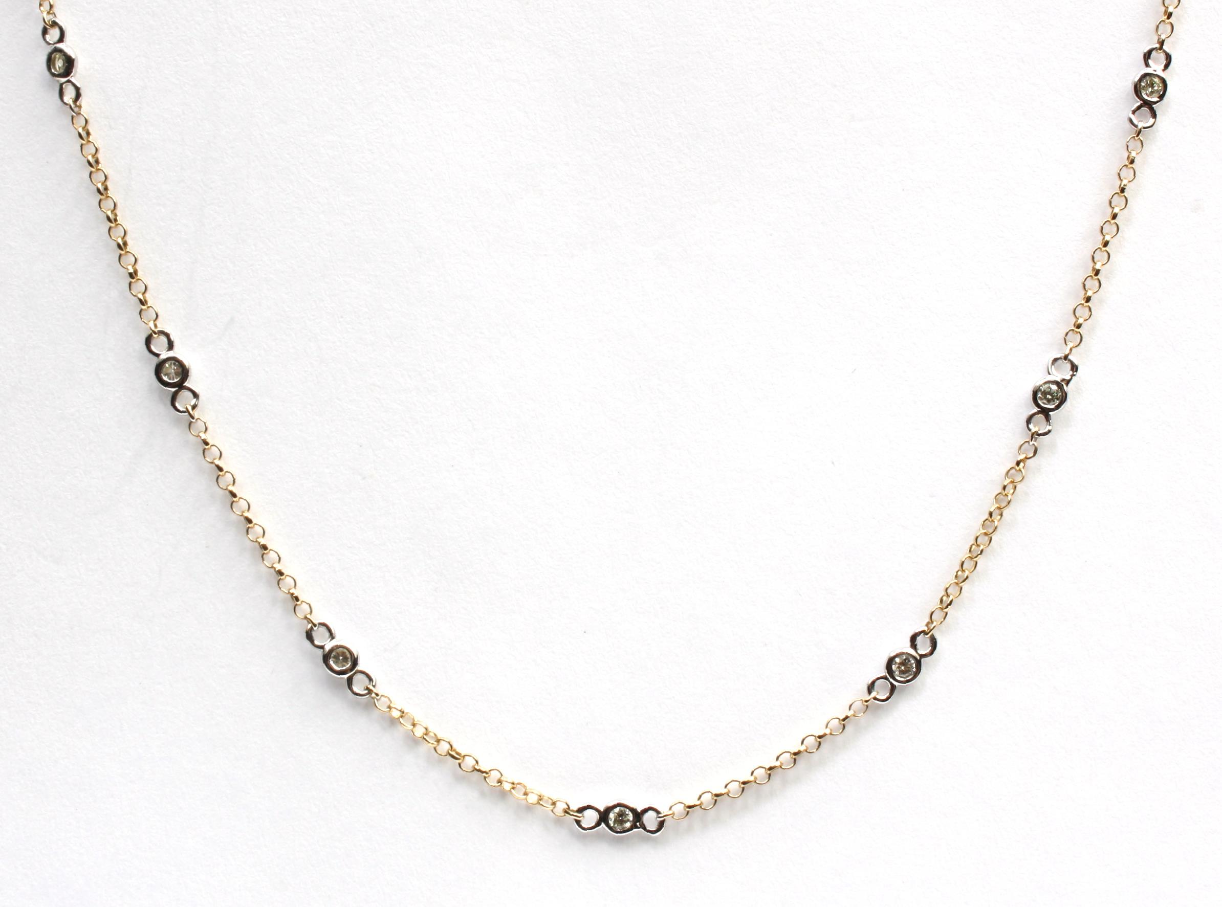 Lee's Sparkle Shine Yellow Gold Diamond Station Necklace – AnaKatarina  Design